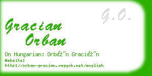 gracian orban business card
